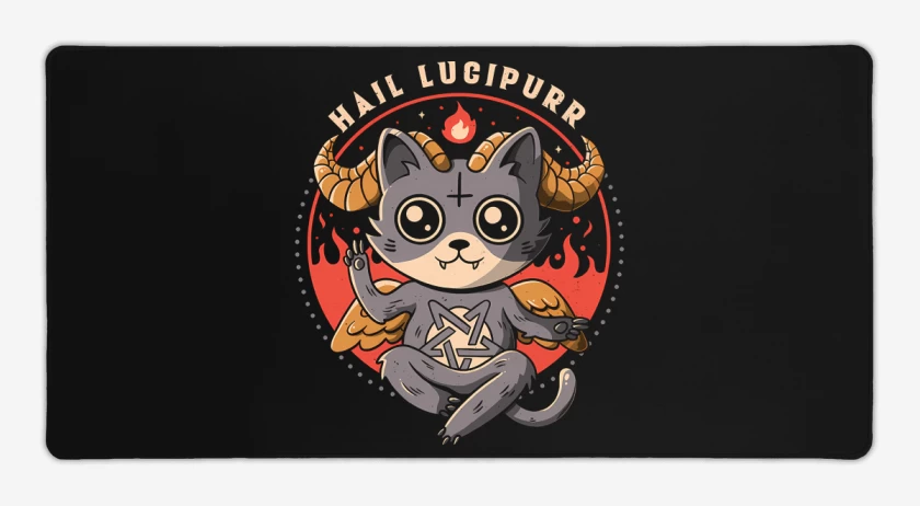Mouse pad Gamer Negro de Lucipurr