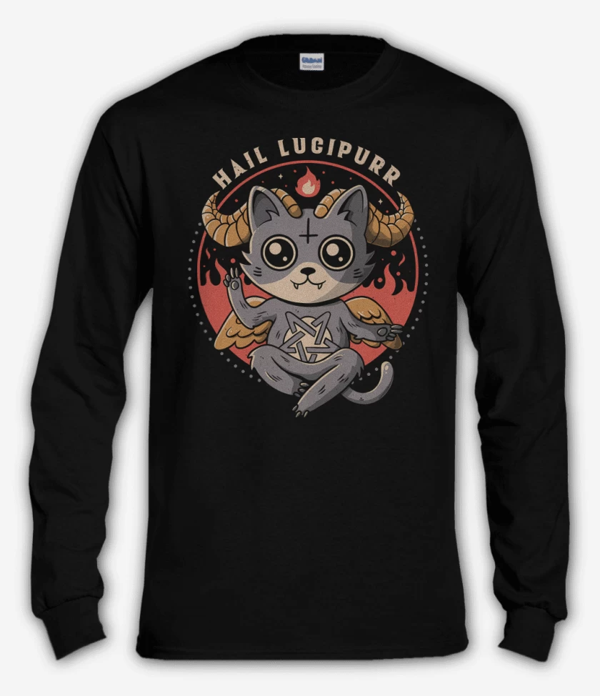 Polera manga larga Negro de Lucipurr