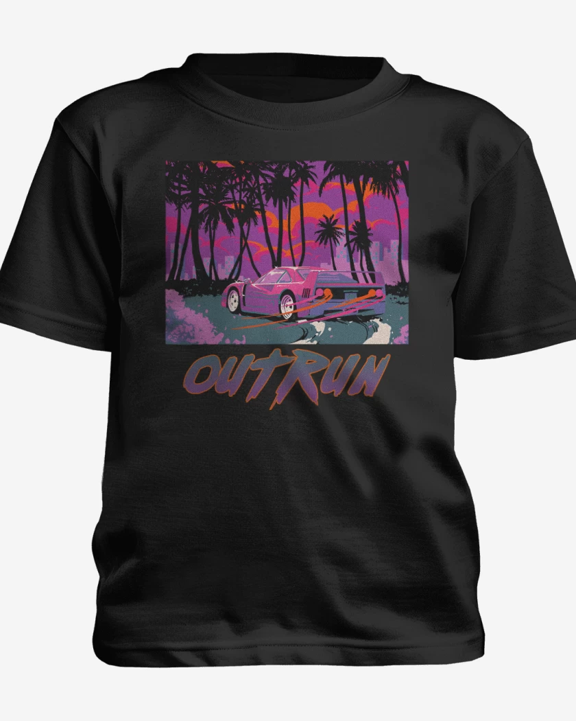 Polera de niño Negro de Outrun