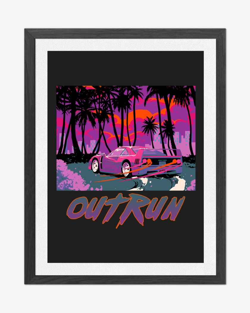 Cuadro decorativo Negro de Outrun