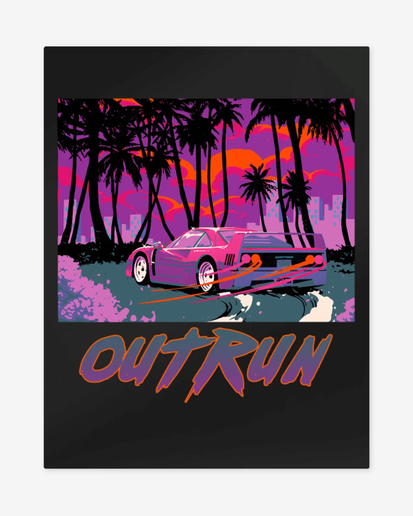 Print metalico Negro de Outrun