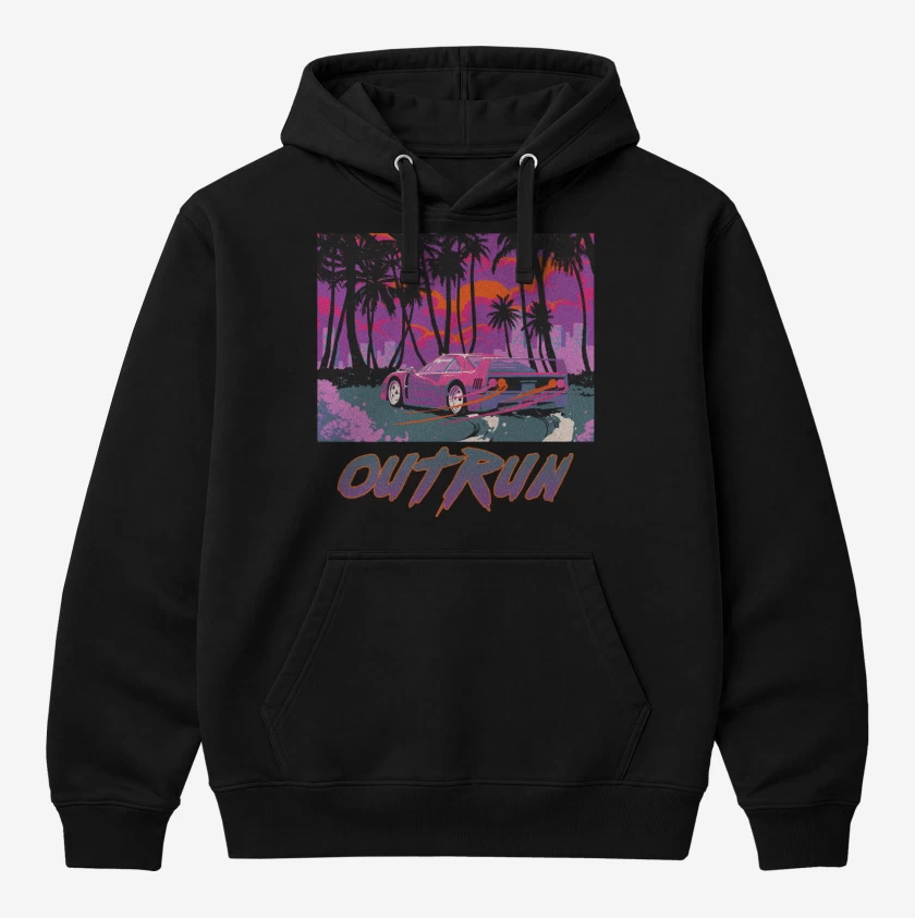 Polerón Canguro Negro de Outrun