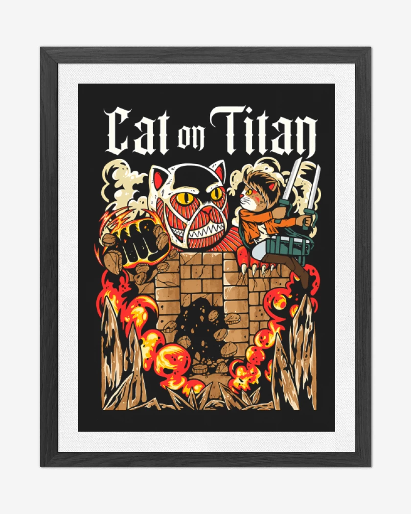 Cuadro decorativo Cat on Titan