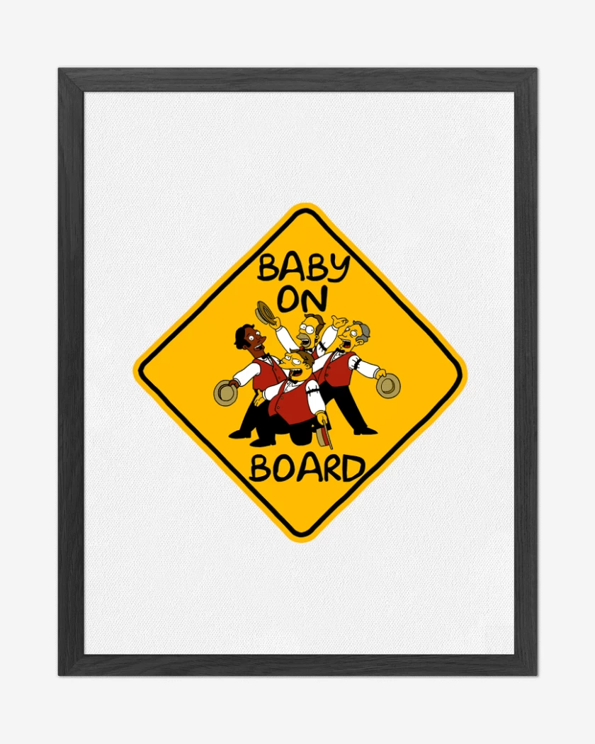 Cuadro decorativo Blanco de Baby on board