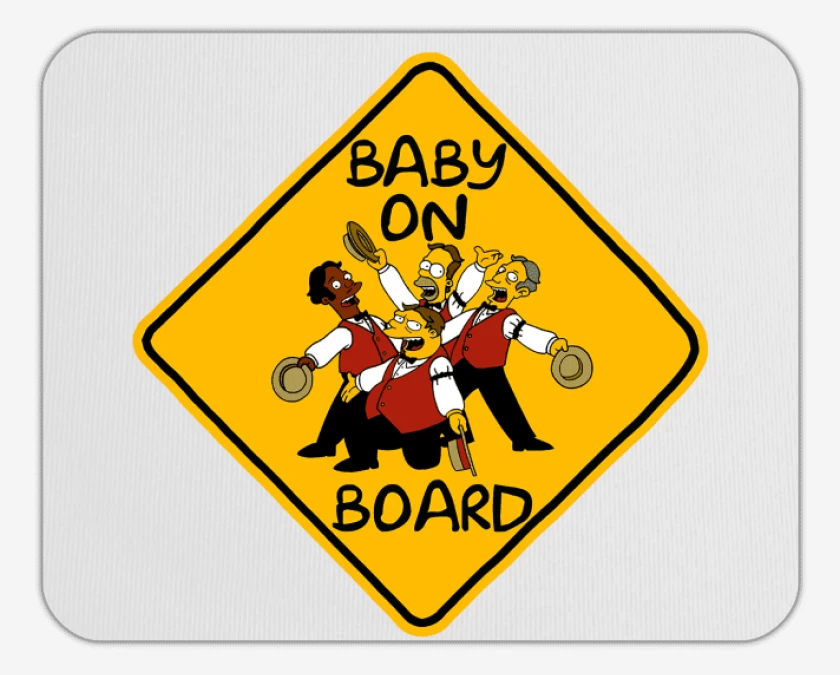 Mousepad Baby on board