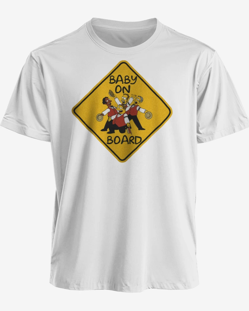 Polera premium Blanco de Baby on board