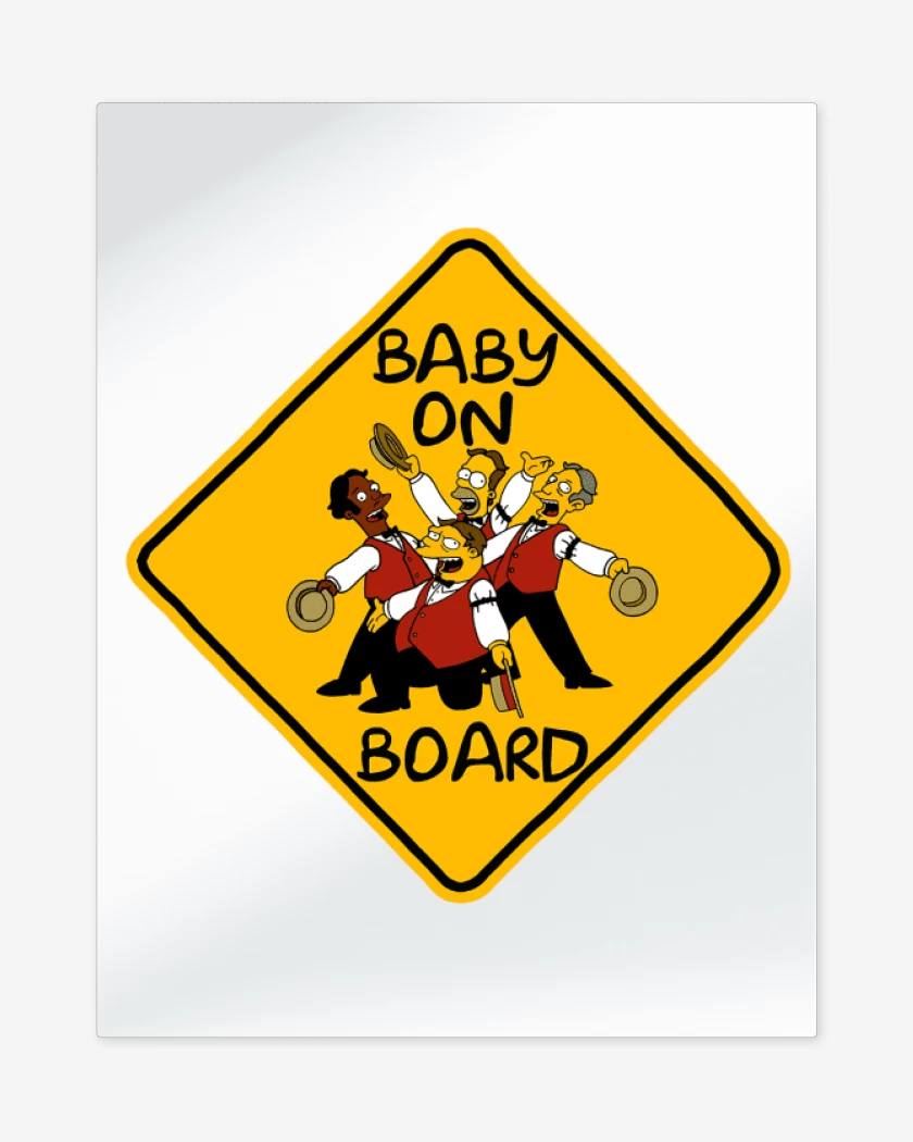 Print metalico Blanco de Baby on board
