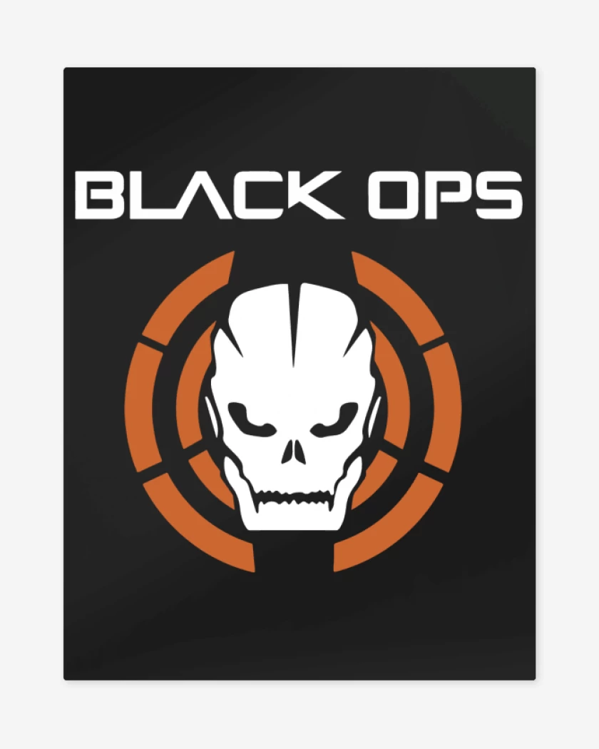 Print metalico Negro de Black ops