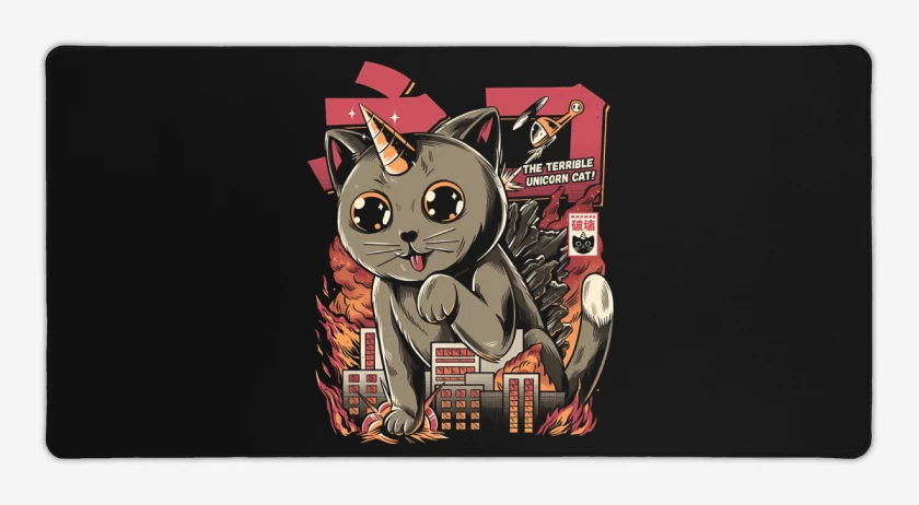 Mouse pad Gamer Negro de Catjira