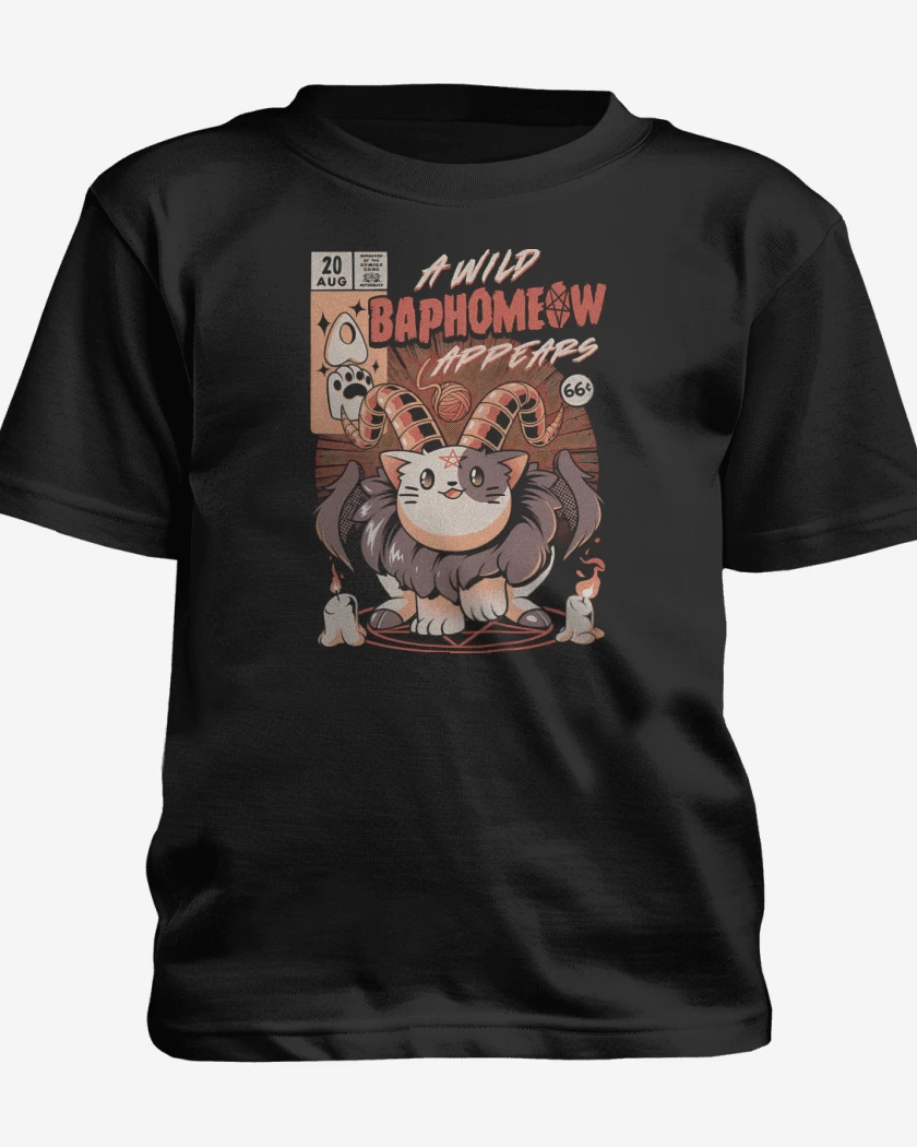 Polera de niño Negro de Baphomeow