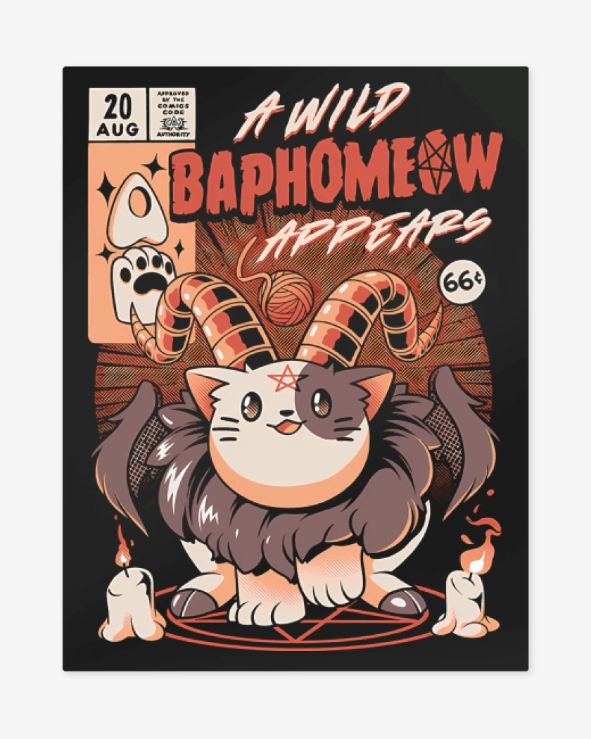 Print metalico Negro de Baphomeow