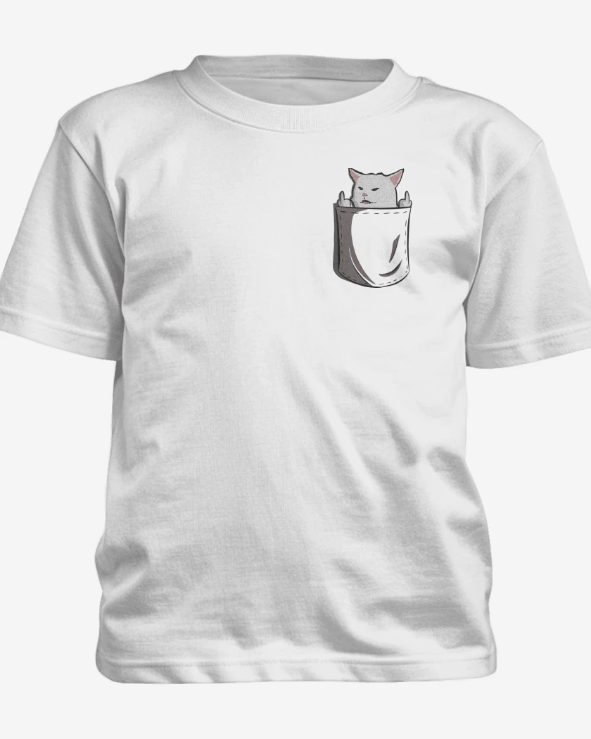 Polera de niño Blanco de Gatito Ñe