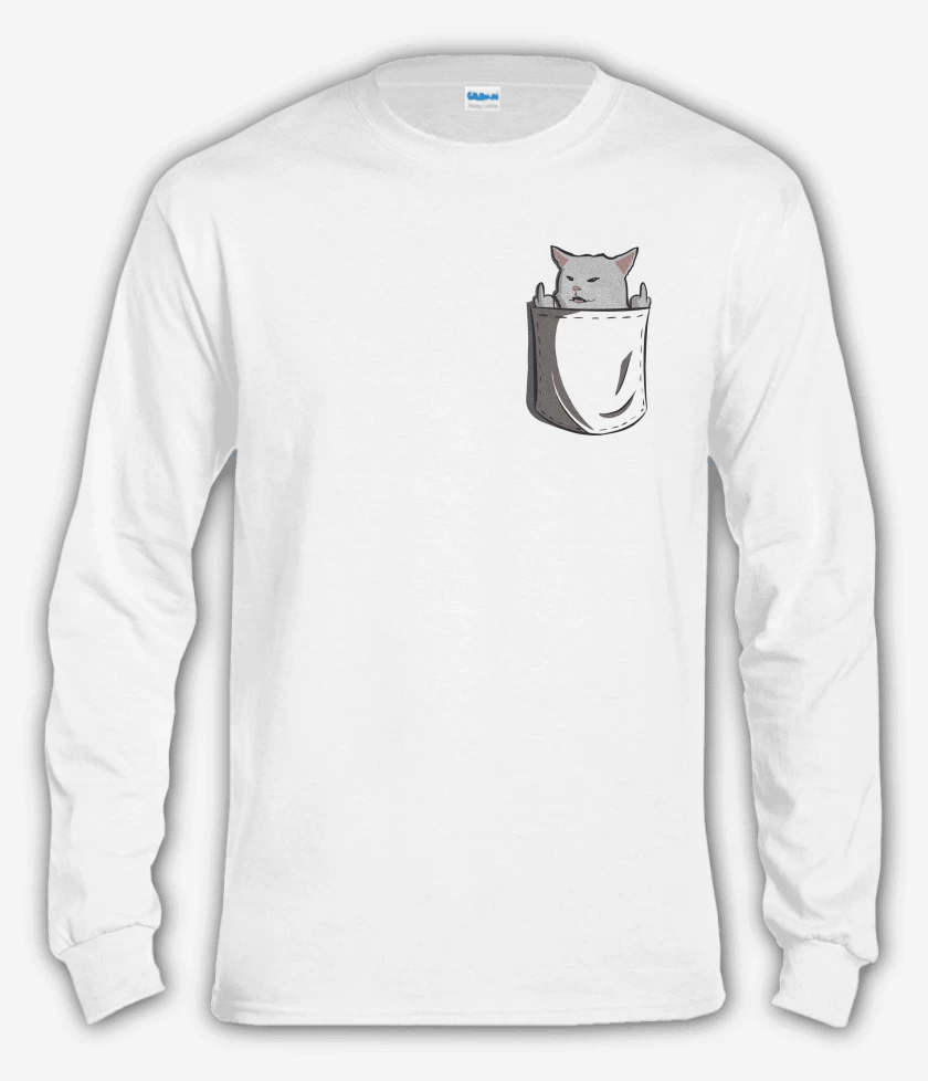 Polera manga larga Blanco de Gatito Ñe