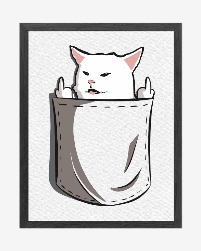 Cuadro decorativo Blanco de Gatito Ñe