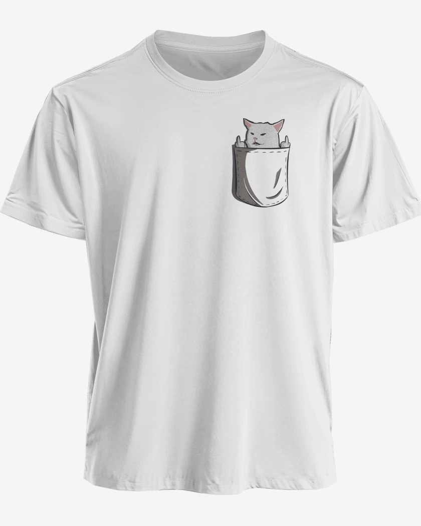 Polera premium Blanco de Gatito Ñe