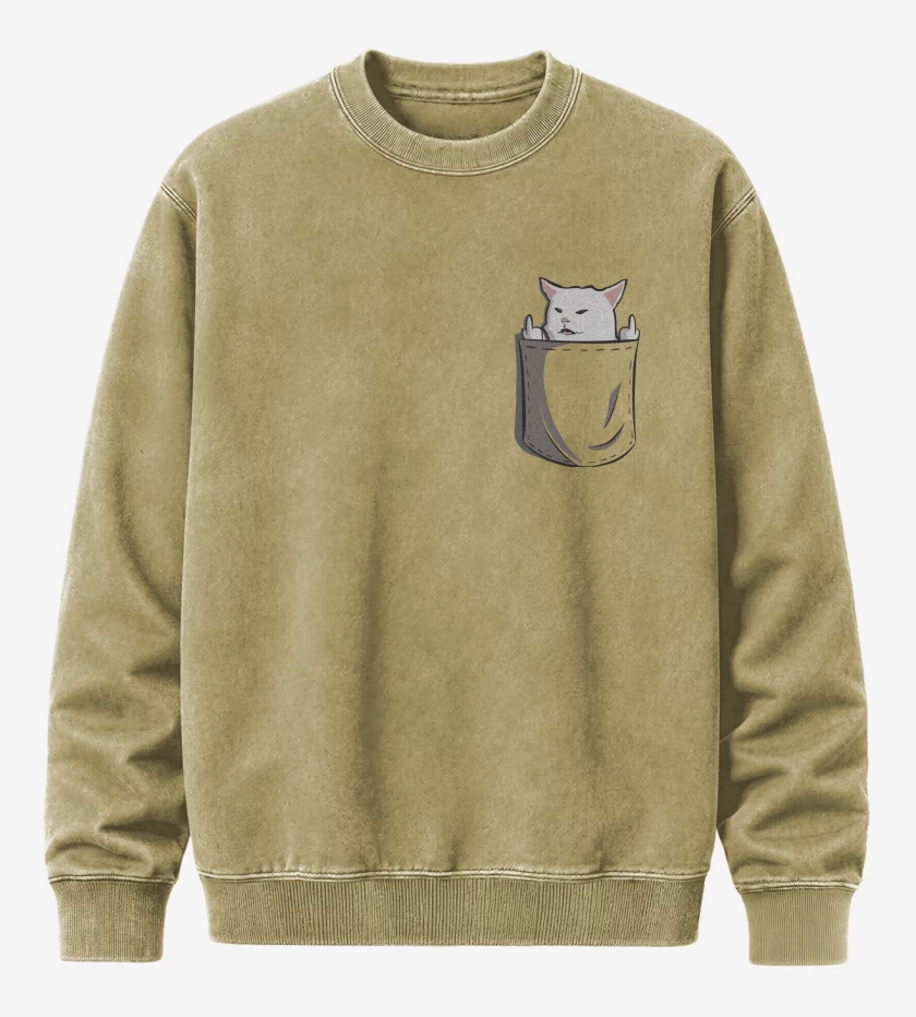 Poleron Polo Acid Wash Gatito Ñe