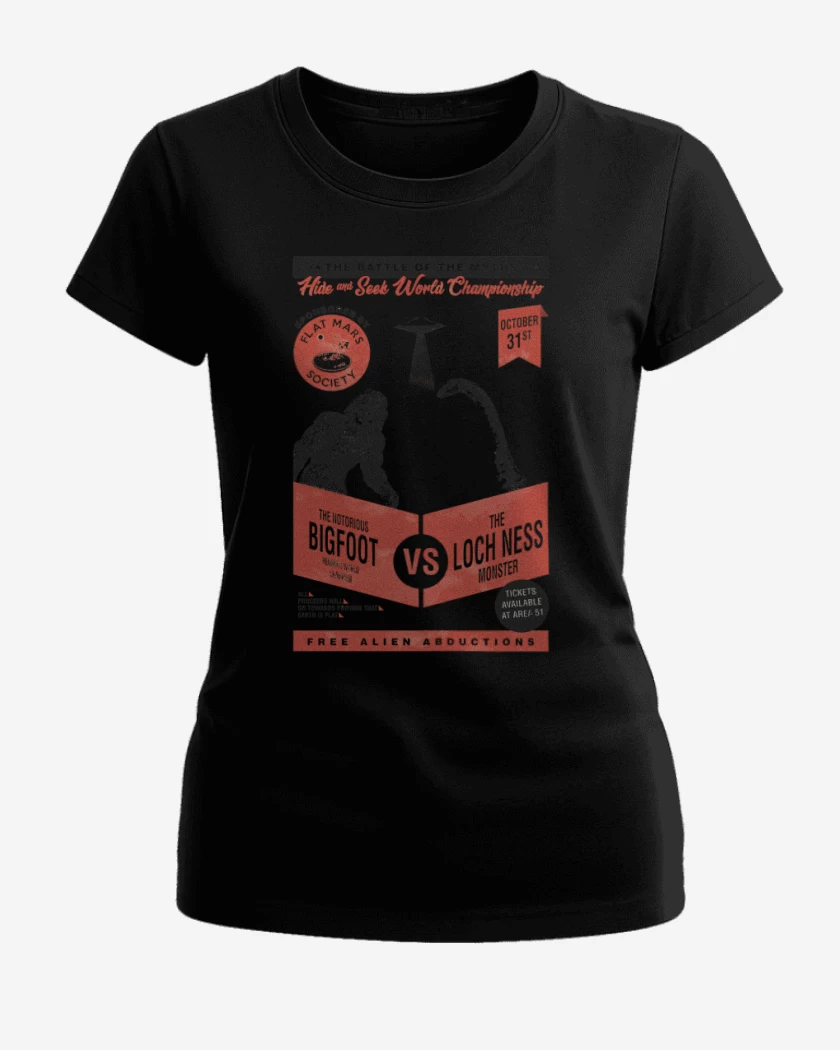 Polera de Mujer Negro de Campeonato mundial de escondidas