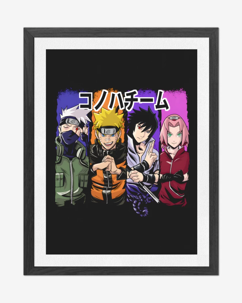 Cuadro decorativo Negro de Equipo 7 Shippuden 
