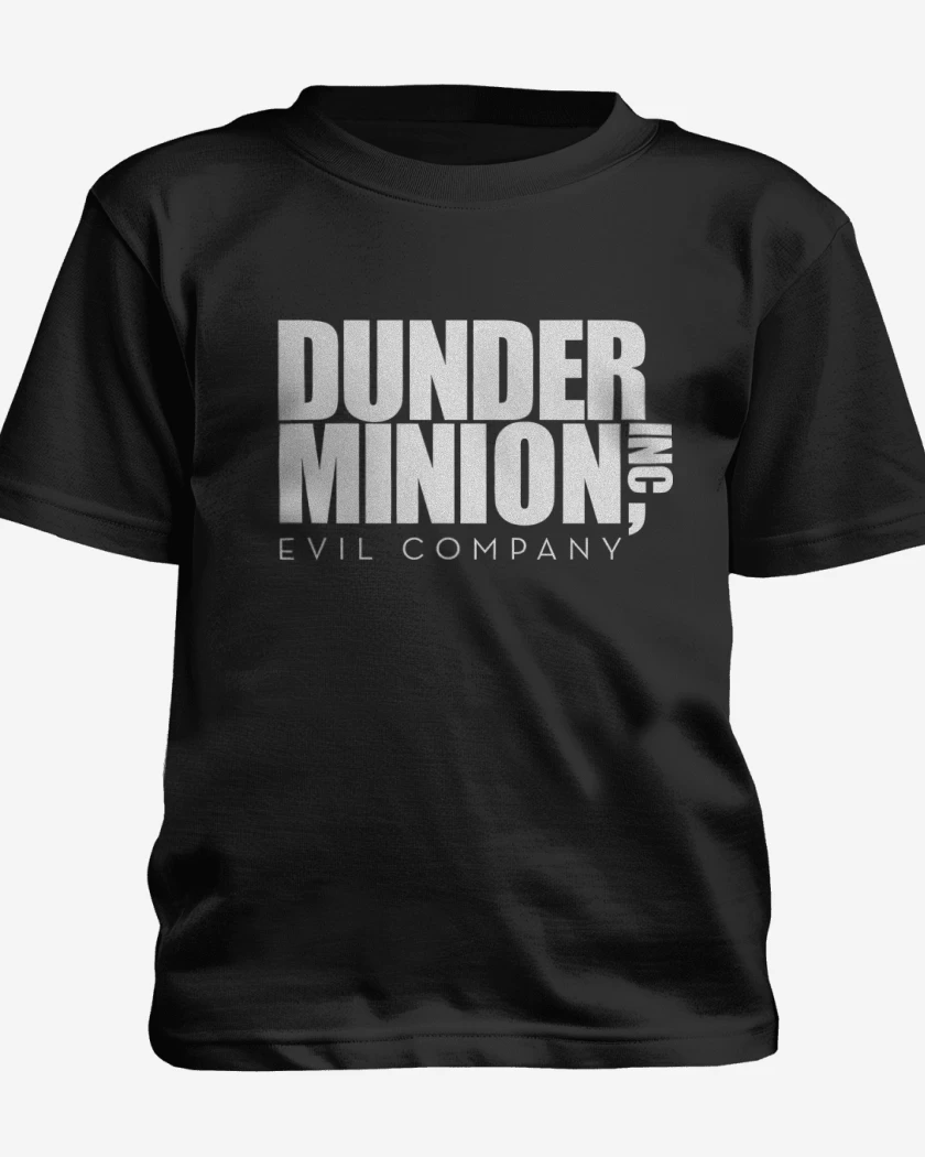 Polera de niño Negro de Dunder Minion 