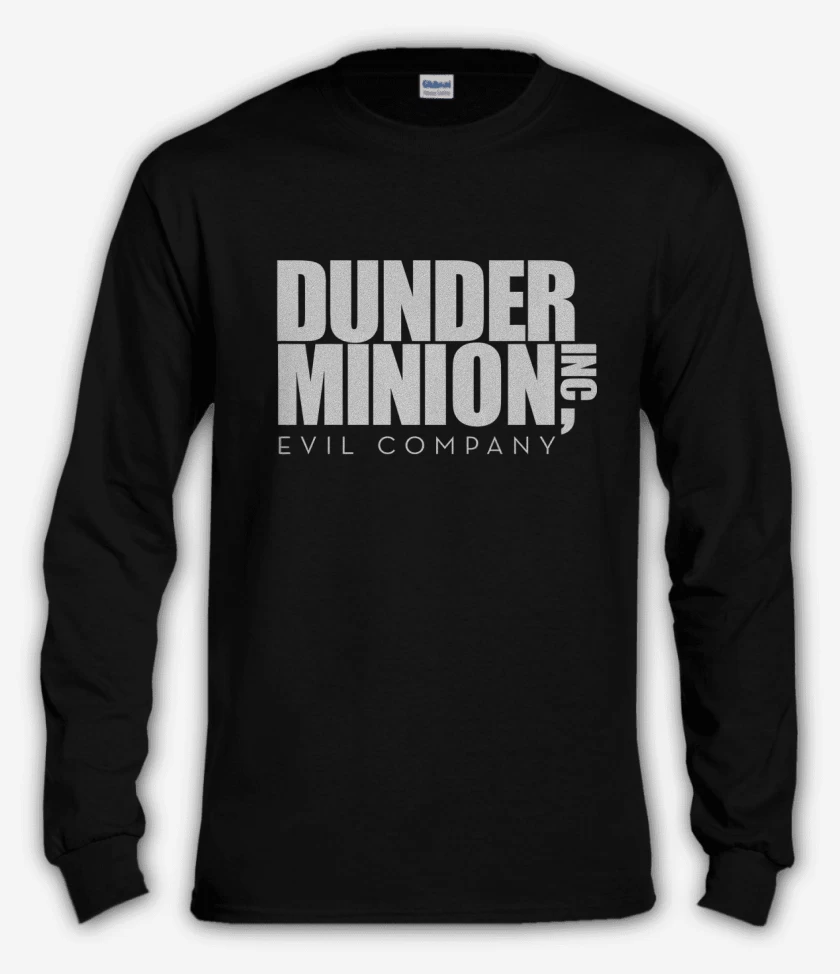 Polera manga larga Negro de Dunder Minion 