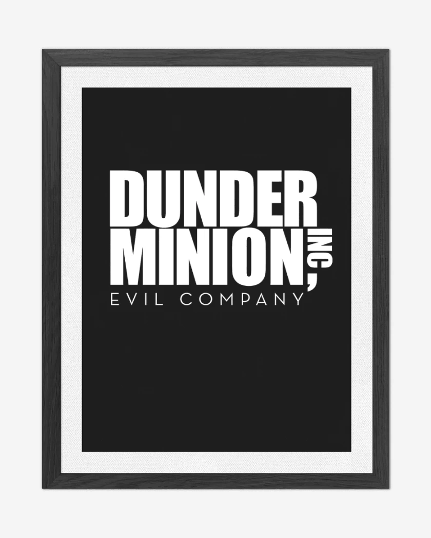 Cuadro decorativo Negro de Dunder Minion 