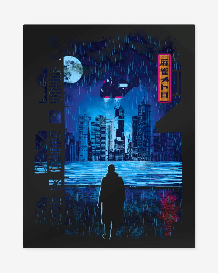 Print metalico Negro de 2049