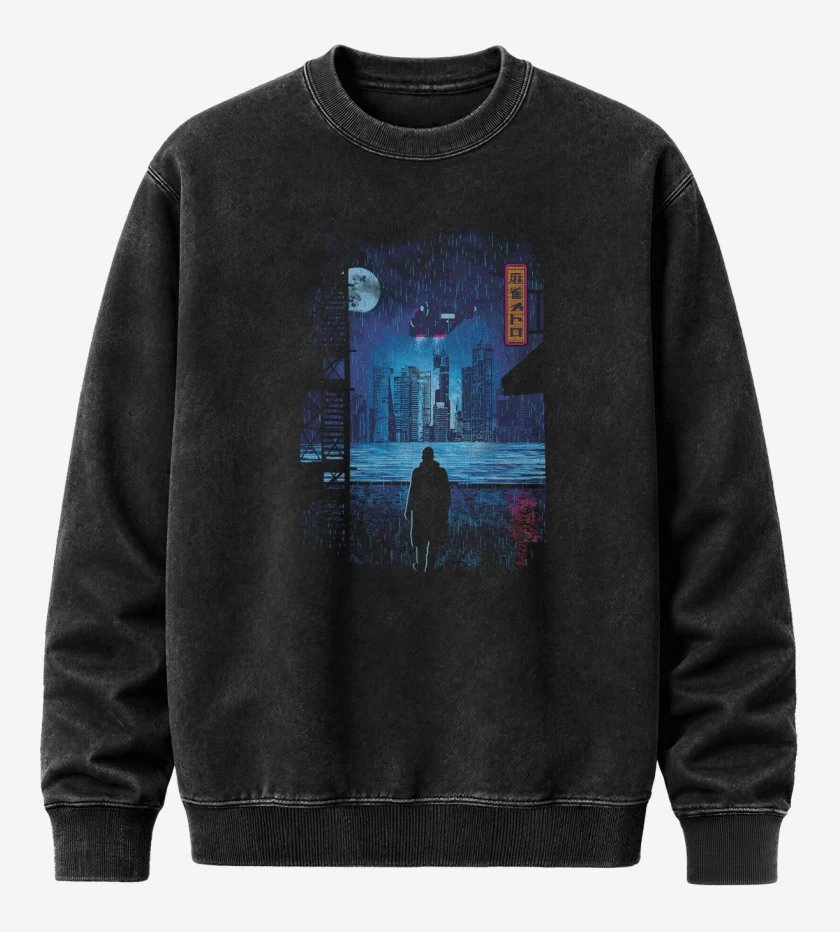Poleron Polo Acid Wash Negro de 2049