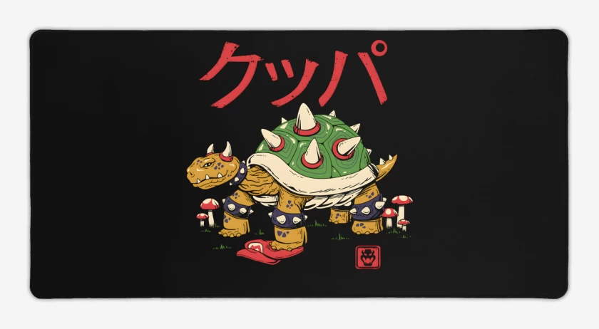 Mouse pad Gamer Negro de Bowser Tortuga Demoniaca