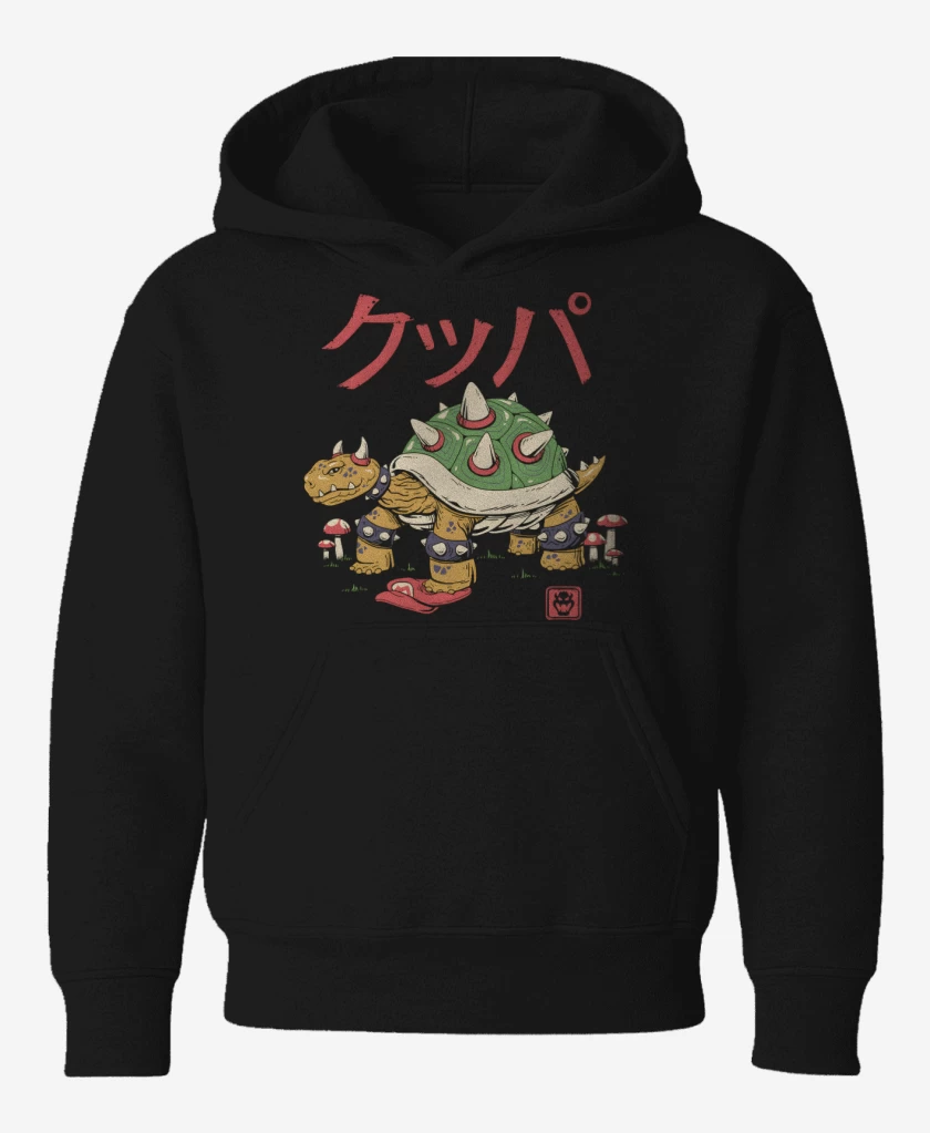 Poleron de niño Negro de Bowser Tortuga Demoniaca