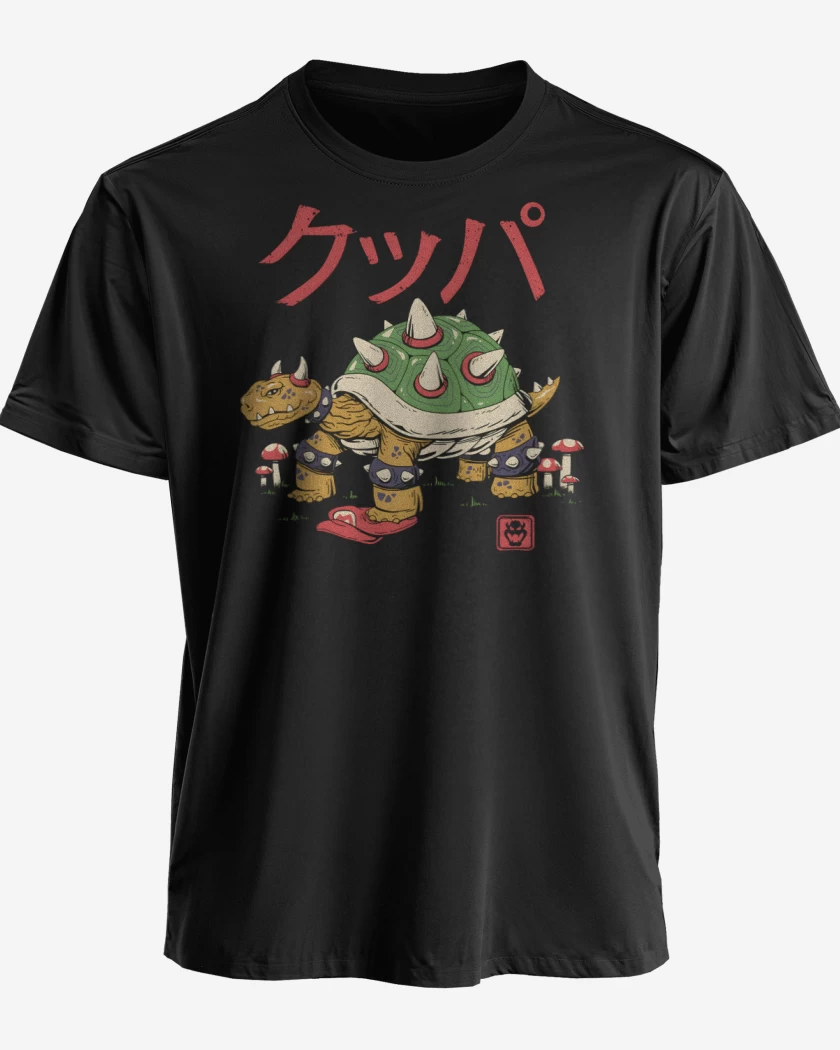 Polera premium Negro de Bowser Tortuga Demoniaca