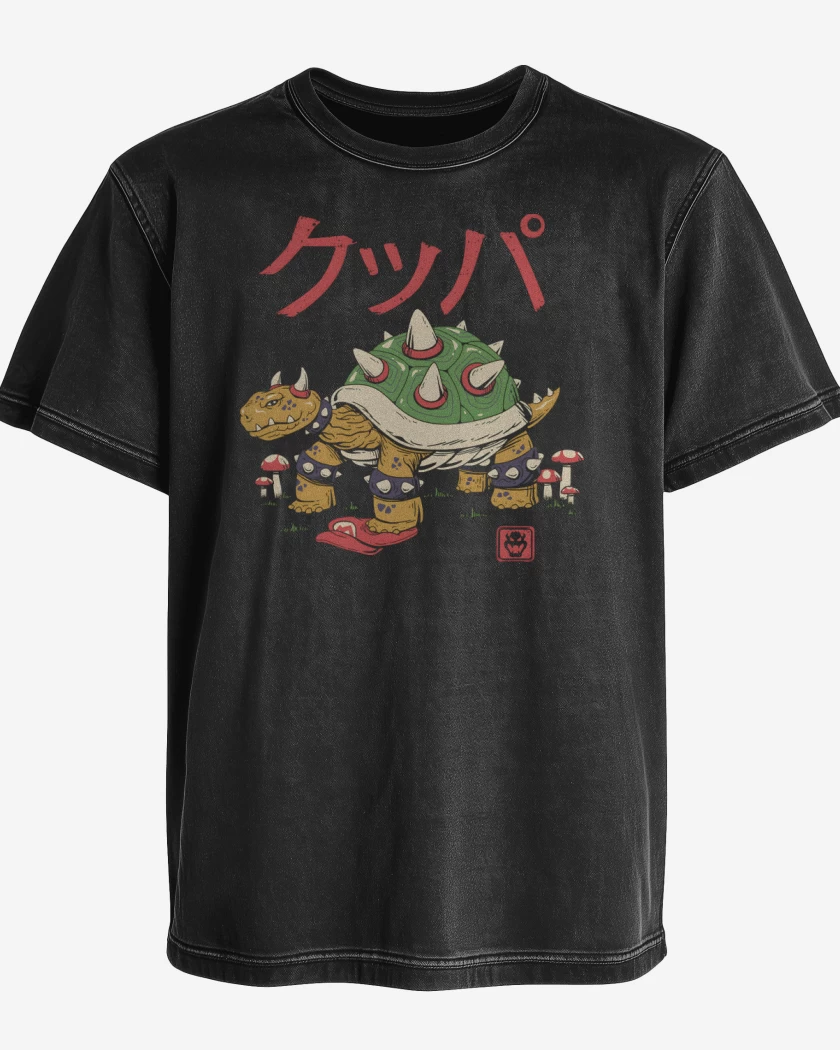 Polera desgastada Bowser Tortuga Demoniaca