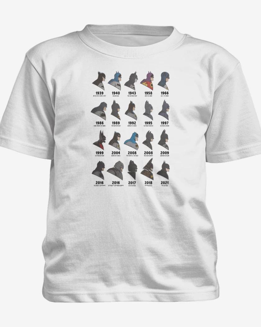 Polera de niño Blanco de Batman Evolution
