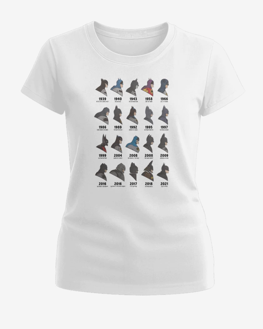 Polera de Mujer Blanco de Batman Evolution