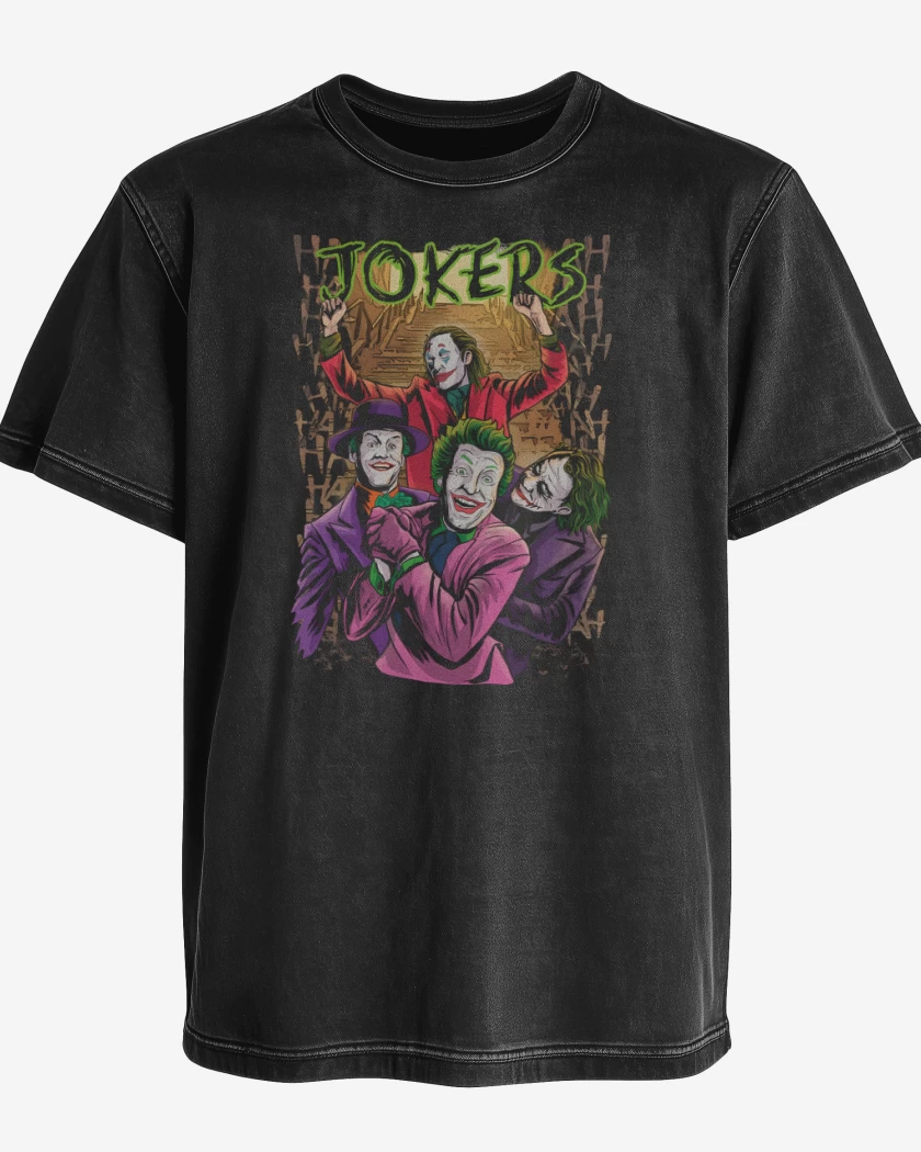 Polera desgastada Negro de Los Guasones 