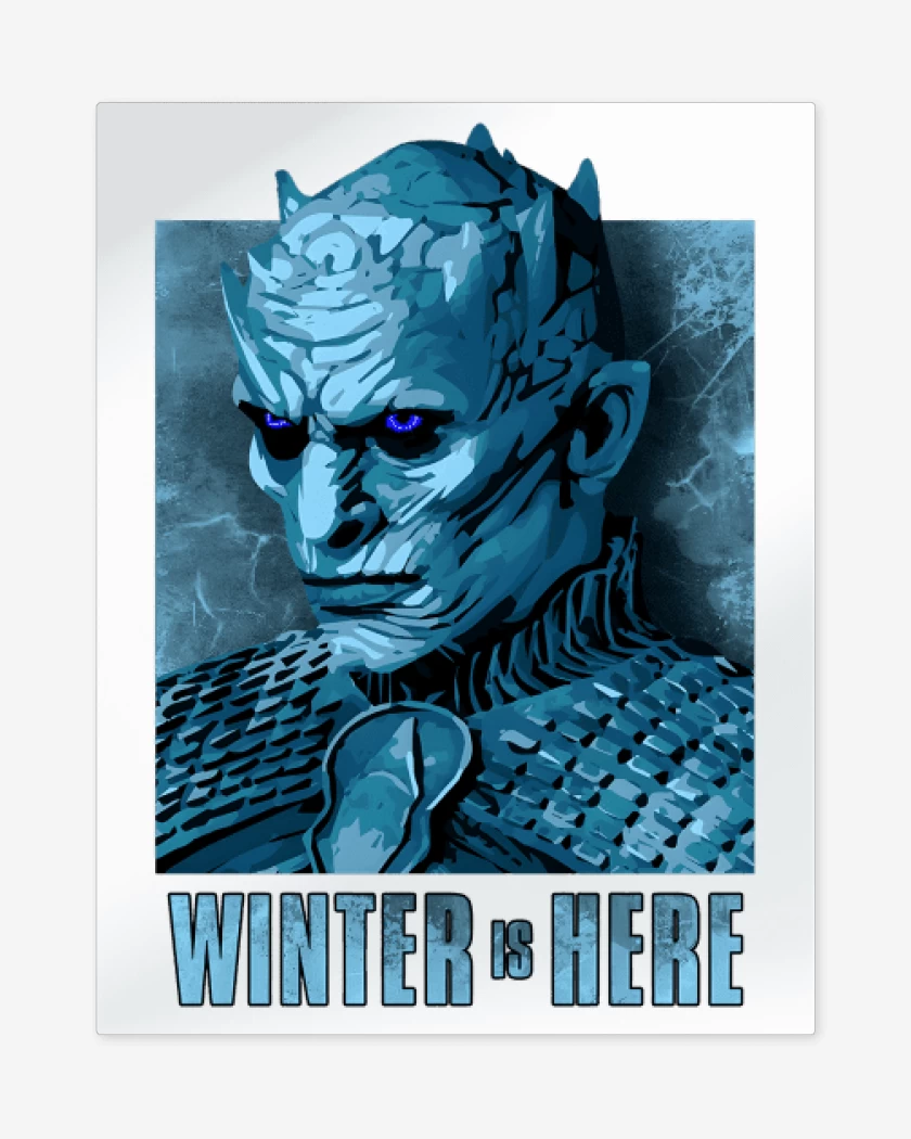 Print metalico Blanco de Winter is here