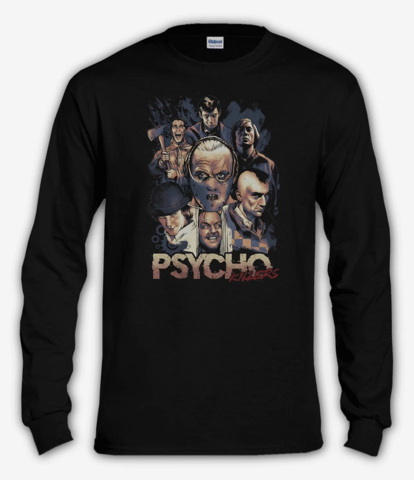 Polera manga larga Negro de Pyscho Killers
