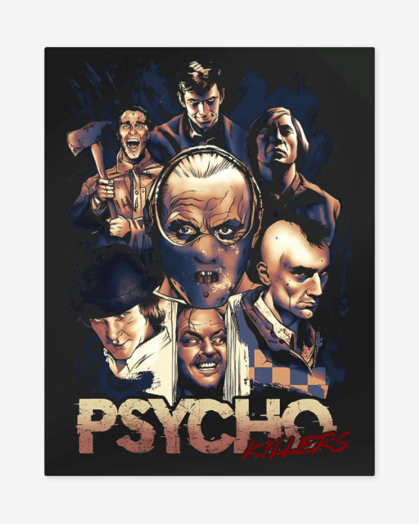 Print metalico Negro de Pyscho Killers