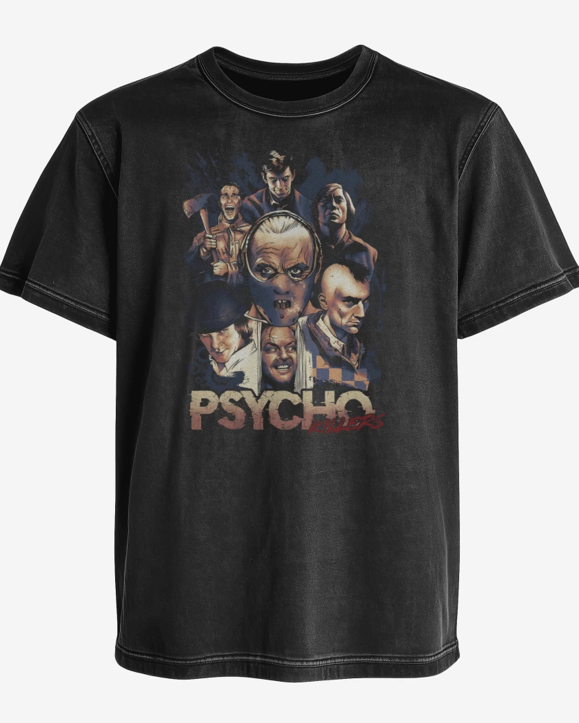 Polera desgastada Pyscho Killers