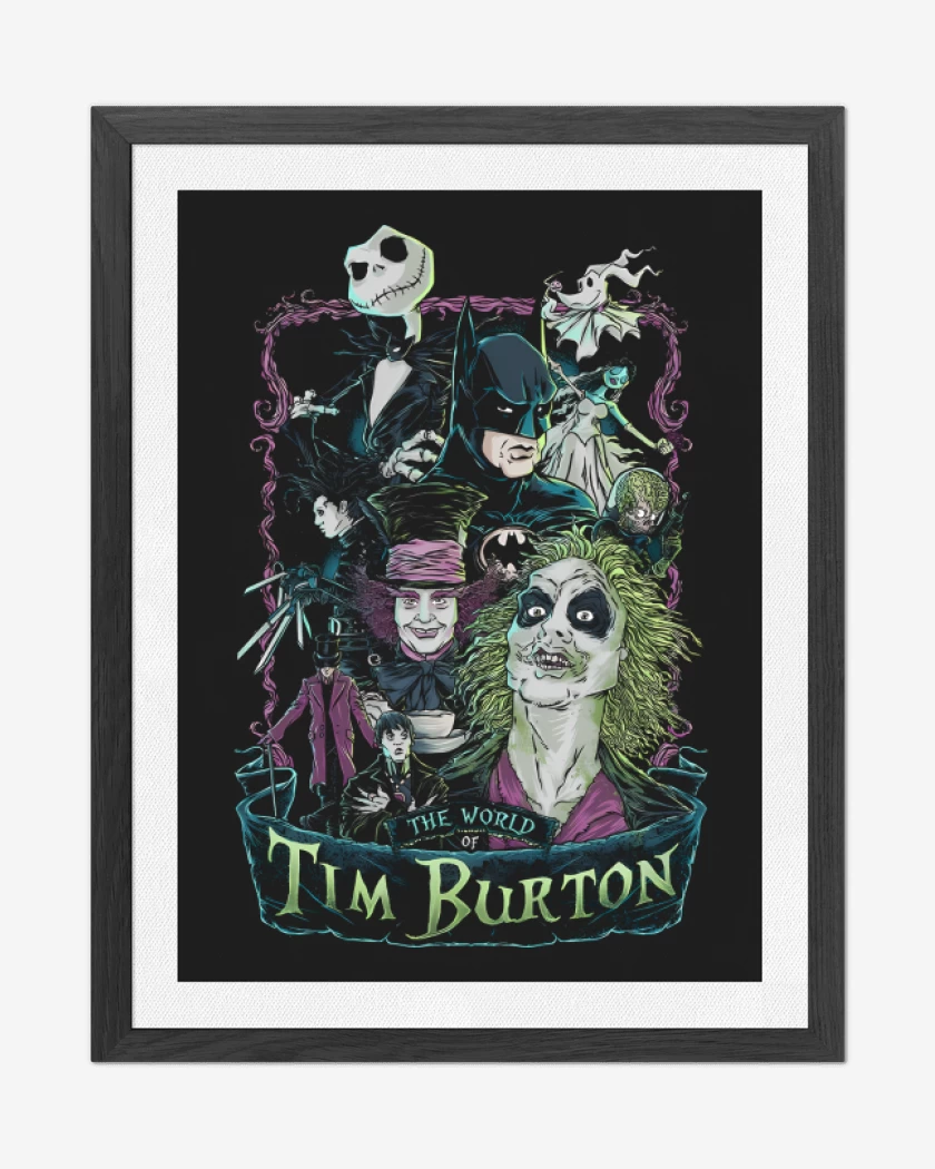 Cuadro decorativo Negro de El Mundo de Tim Burton 
