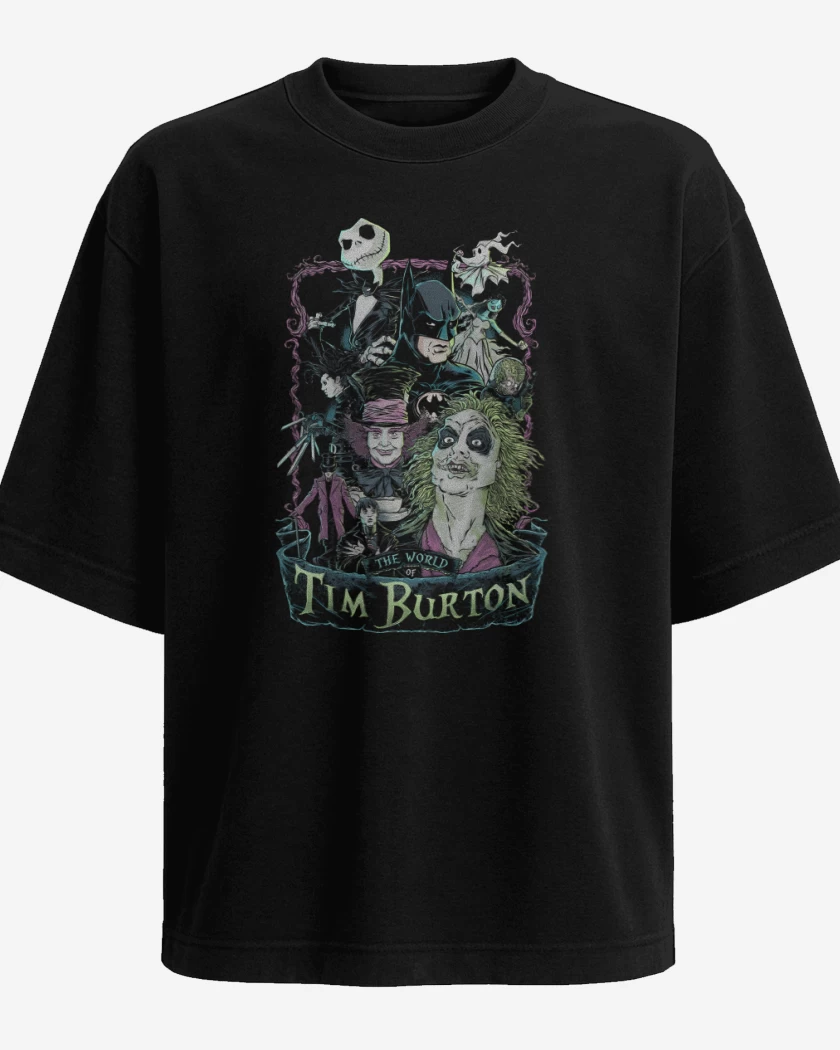 Polera Oversize El Mundo de Tim Burton 