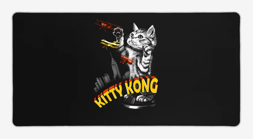 Mouse pad Gamer Negro de Kitty Kong
