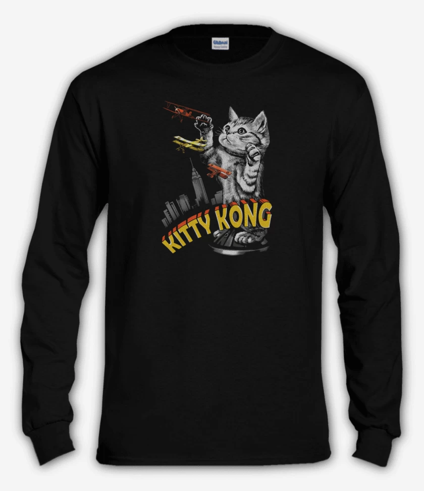 Polera manga larga Negro de Kitty Kong