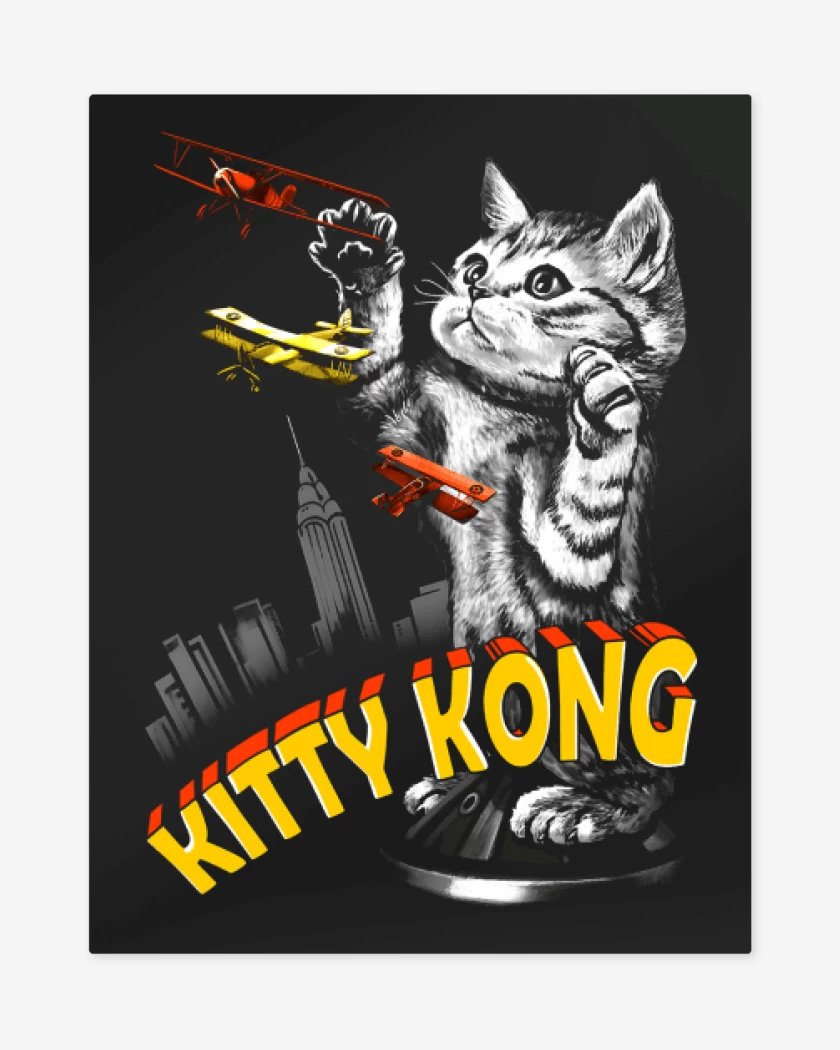 Print metalico Negro de Kitty Kong