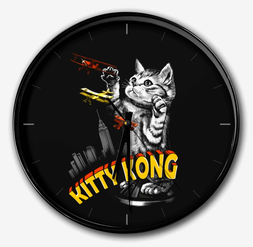 Reloj Negro de Kitty Kong