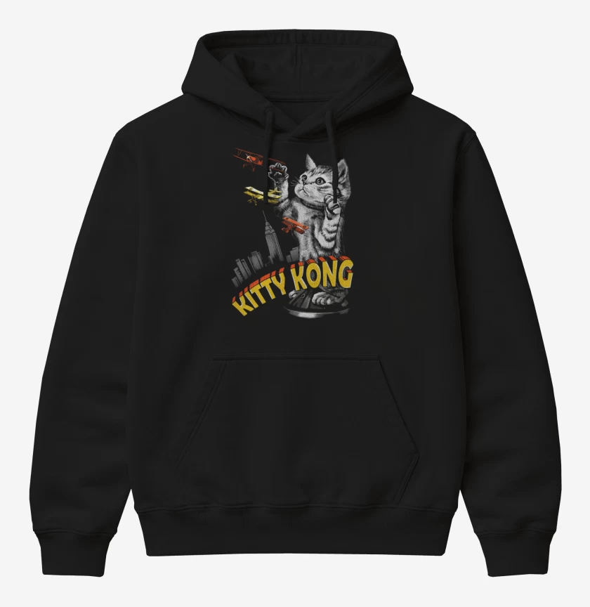 Poleron Canguro básico Negro de Kitty Kong