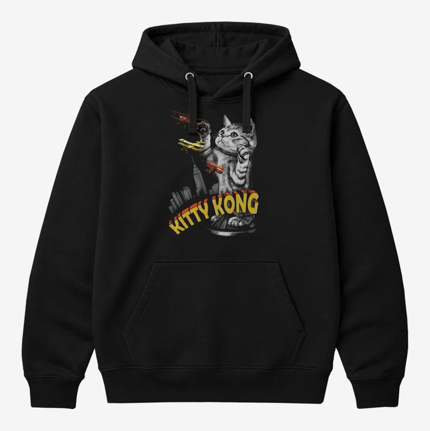 Polerón Canguro Negro de Kitty Kong