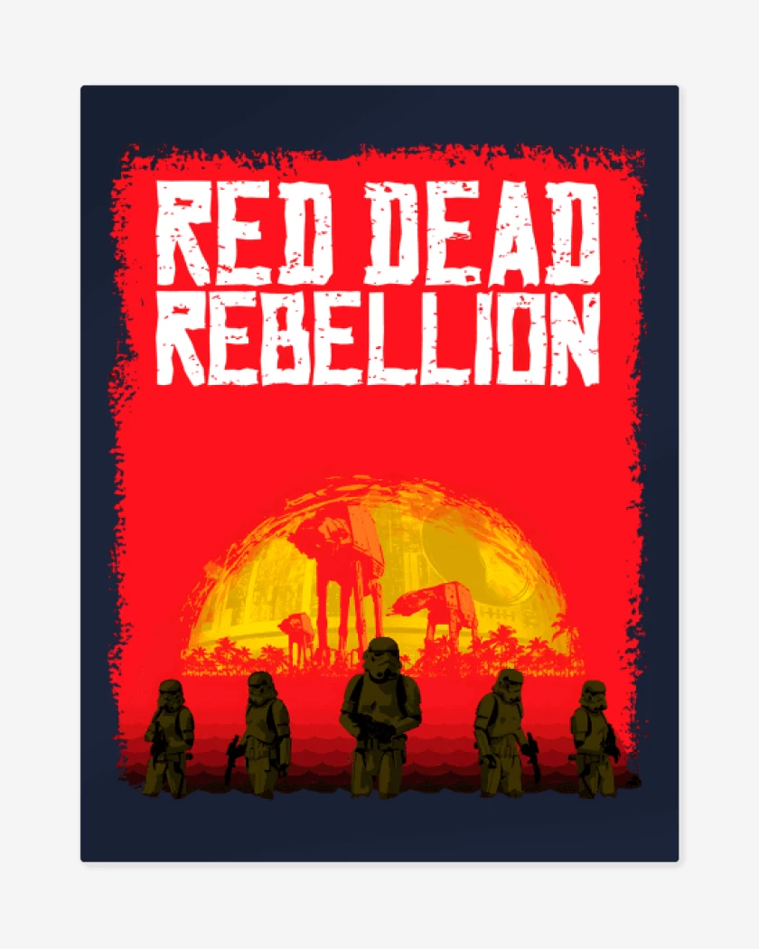 Print metalico Azul Marino de Red dead rebellion