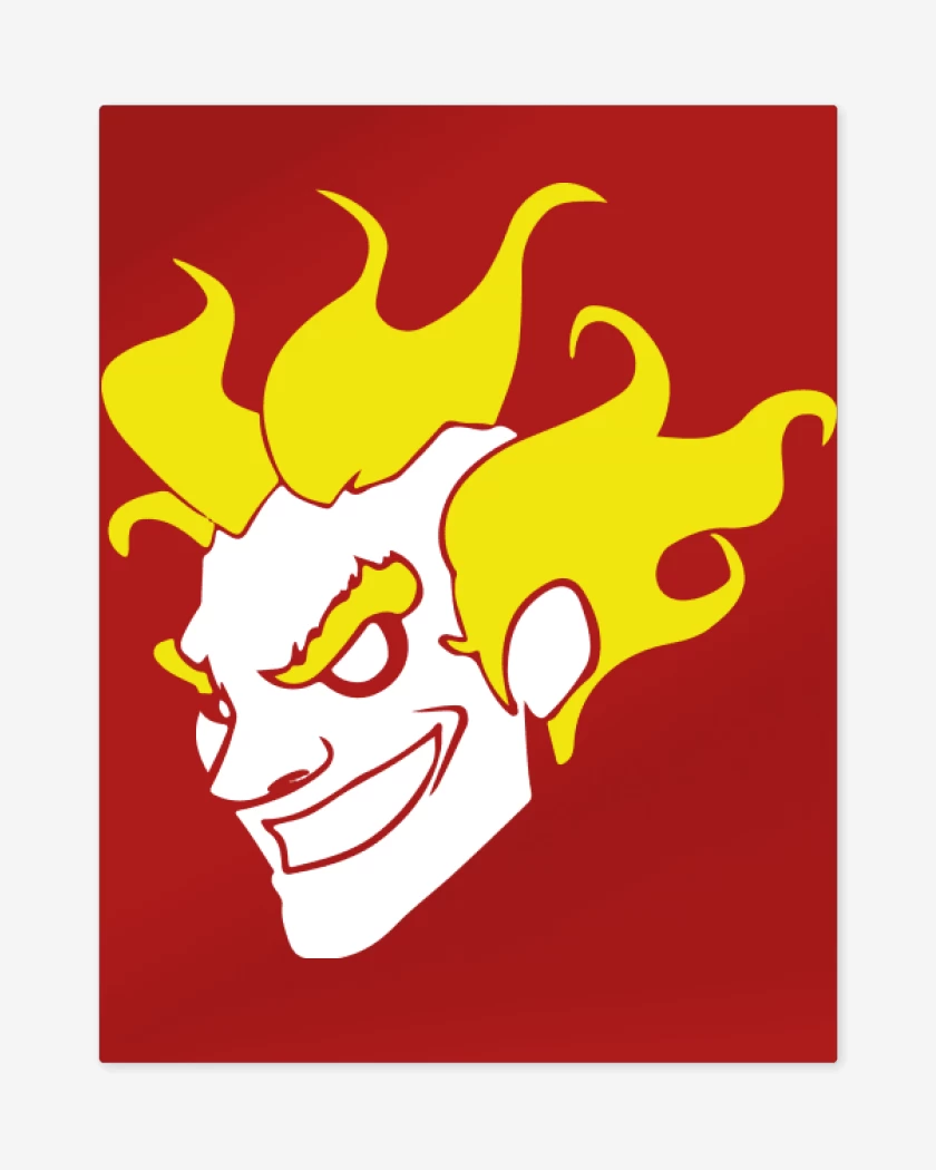 Print metalico Rojo de Junkrat