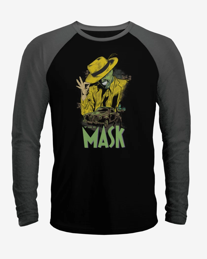 Polera Raglan Negro / Negro Heather de The mask