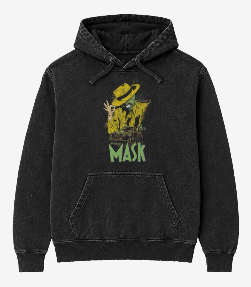Poleron Canguro Acid Wash Negro de The mask